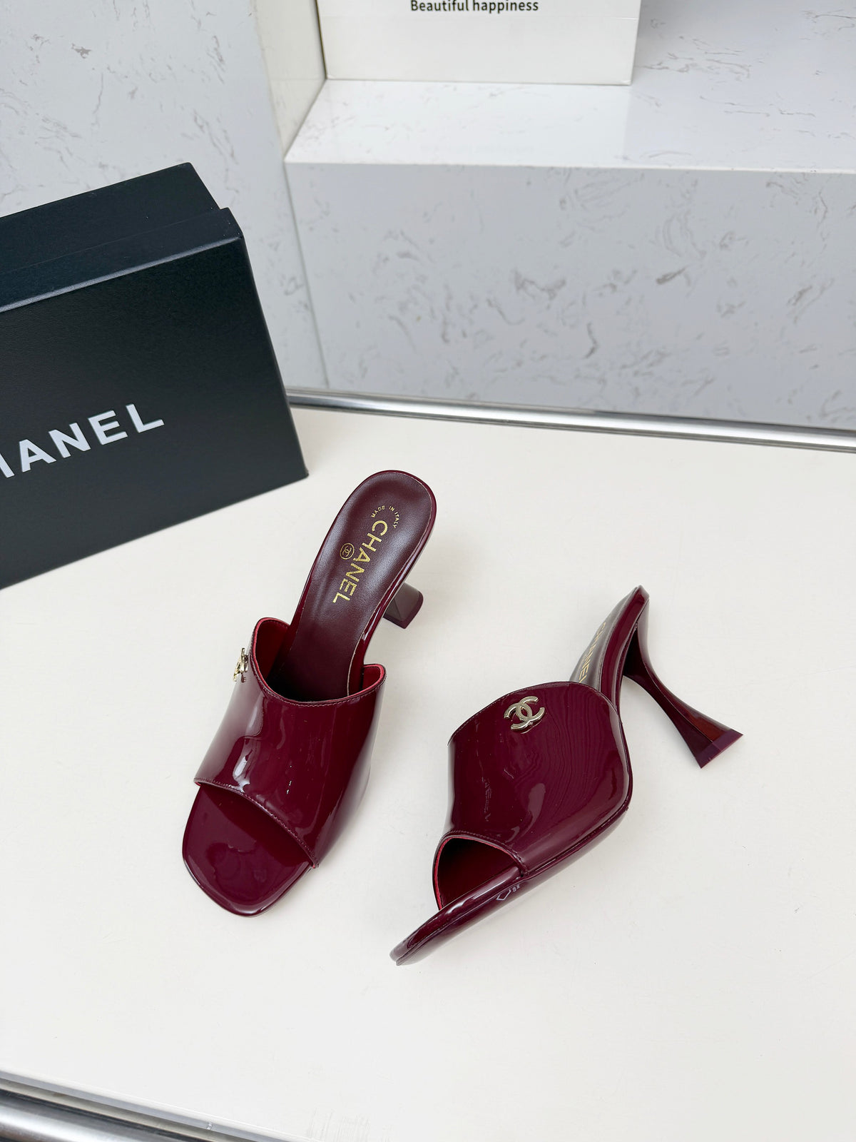 Z2X66C47 Popular leather High heels 9CM