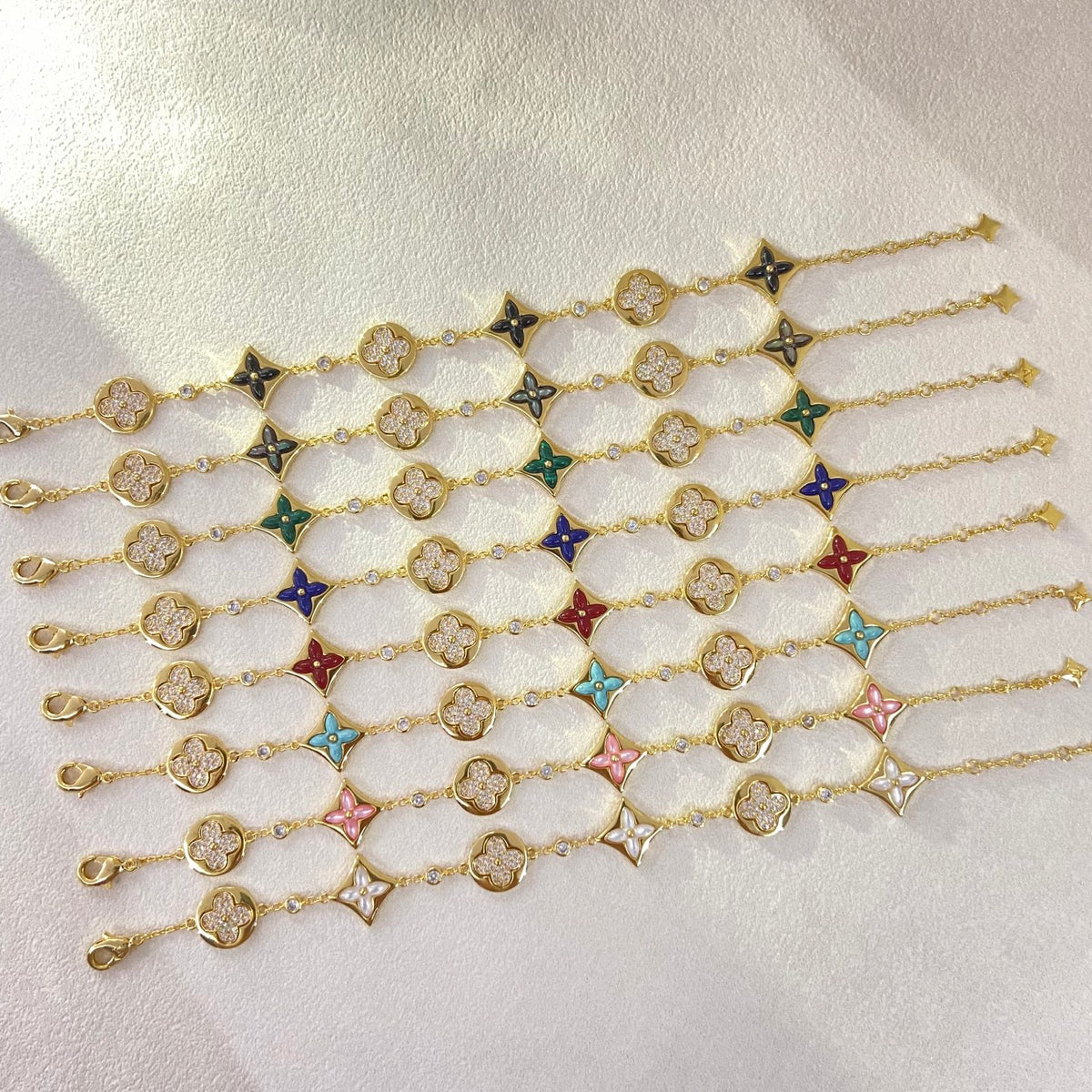 X5N86E1K Popular  Earrings, Bracelets(6 flower bracelets)