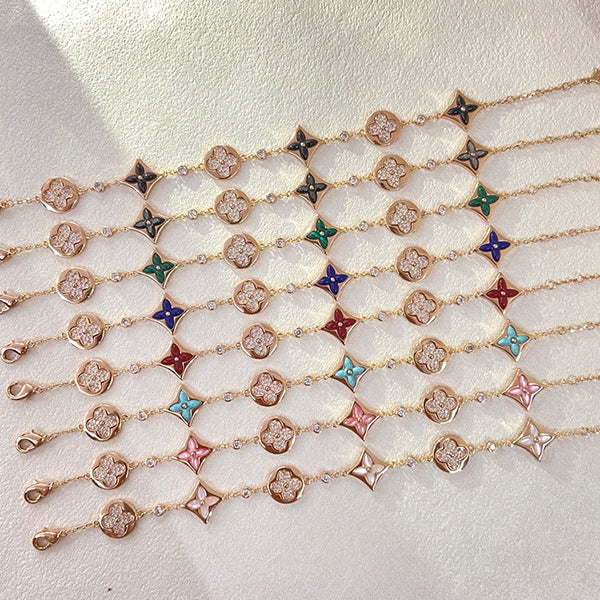 X5N86E1K Popular  Earrings, Bracelets(6 flower bracelets)